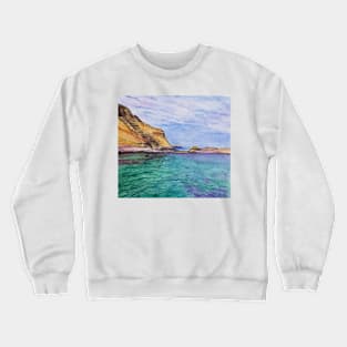 View from Jetty in watercolor Crewneck Sweatshirt